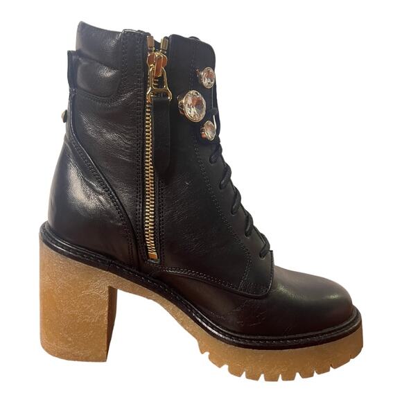 Sophia Webster Zadie Platforms Leather Ankle Booties Grunge Glam Punk 36/ US 5.5 - Picture 9 of 12